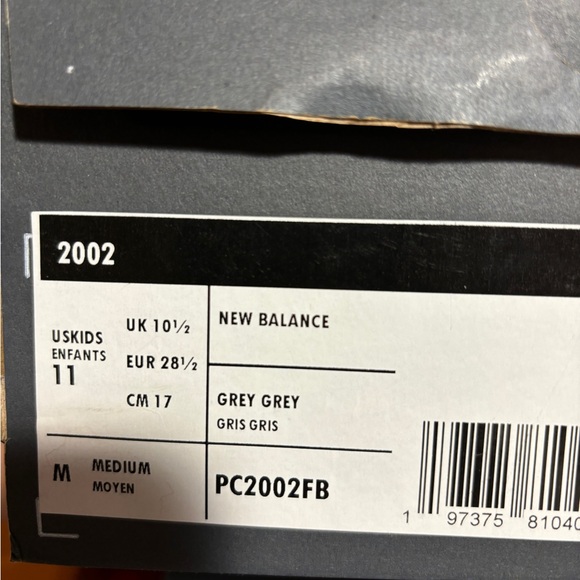 NEW BALANCE 2002 Gray Running Walking Shoes Kids Size / Preschool (PC2002FB) - Picture 6 of 10